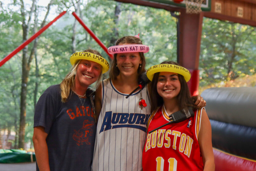 University of Florida students smiling at summer camp.