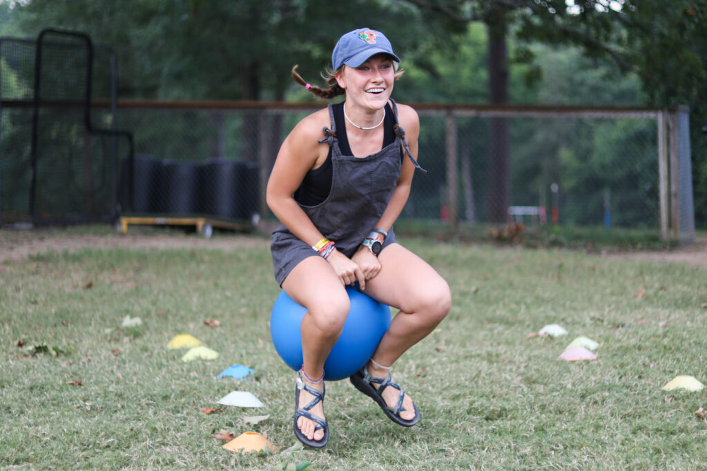 University of Florida student having fun while at summer camp.