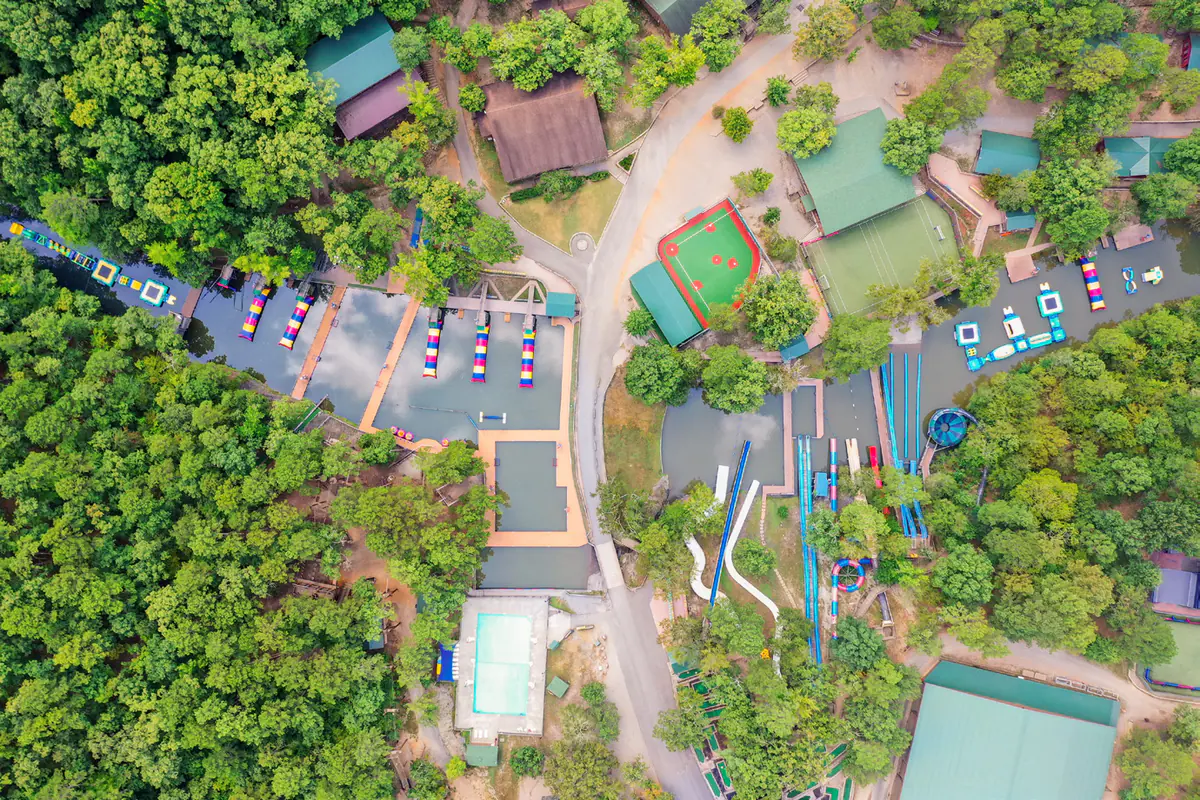 Aerial view of Camp Ozark